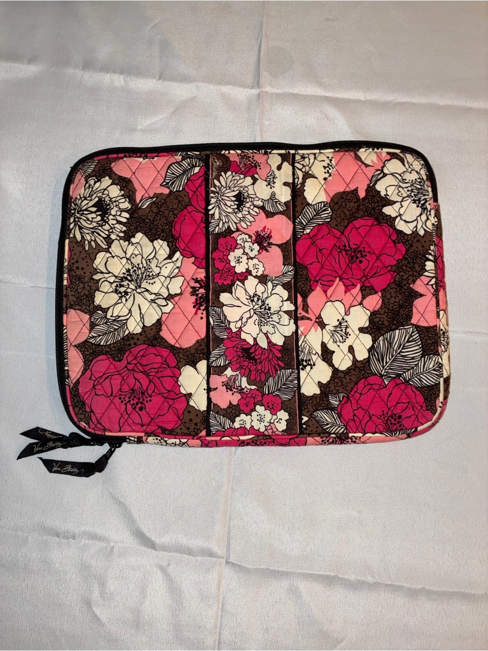 Vera Bradley Quilted Tablet Sleeve Case in Mocha Rouge *Retired* - Picture 4 of 6